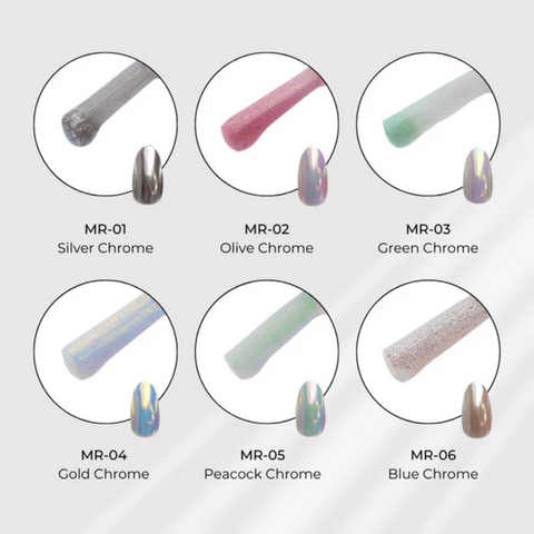 lavender chrome nails, gold nail chrome, red chrome nails