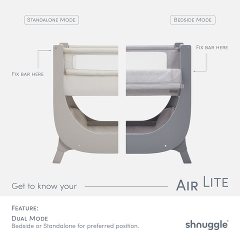 Air Lite Crib Standalone or Bedside crib mode