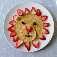 Pancake art lion shape