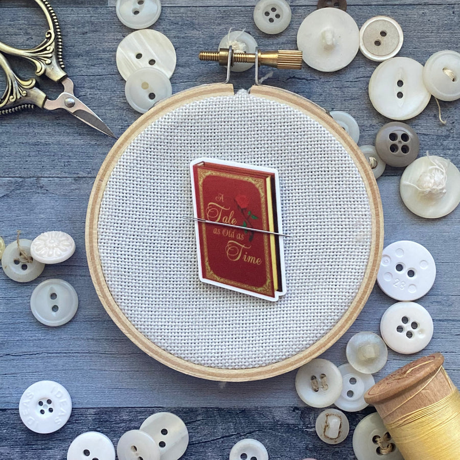 Weekend Forecast: Stitching with no chance of CLEANING- Needle Minder Magnet  --Gift or Stocking Stuffer for Stitchers