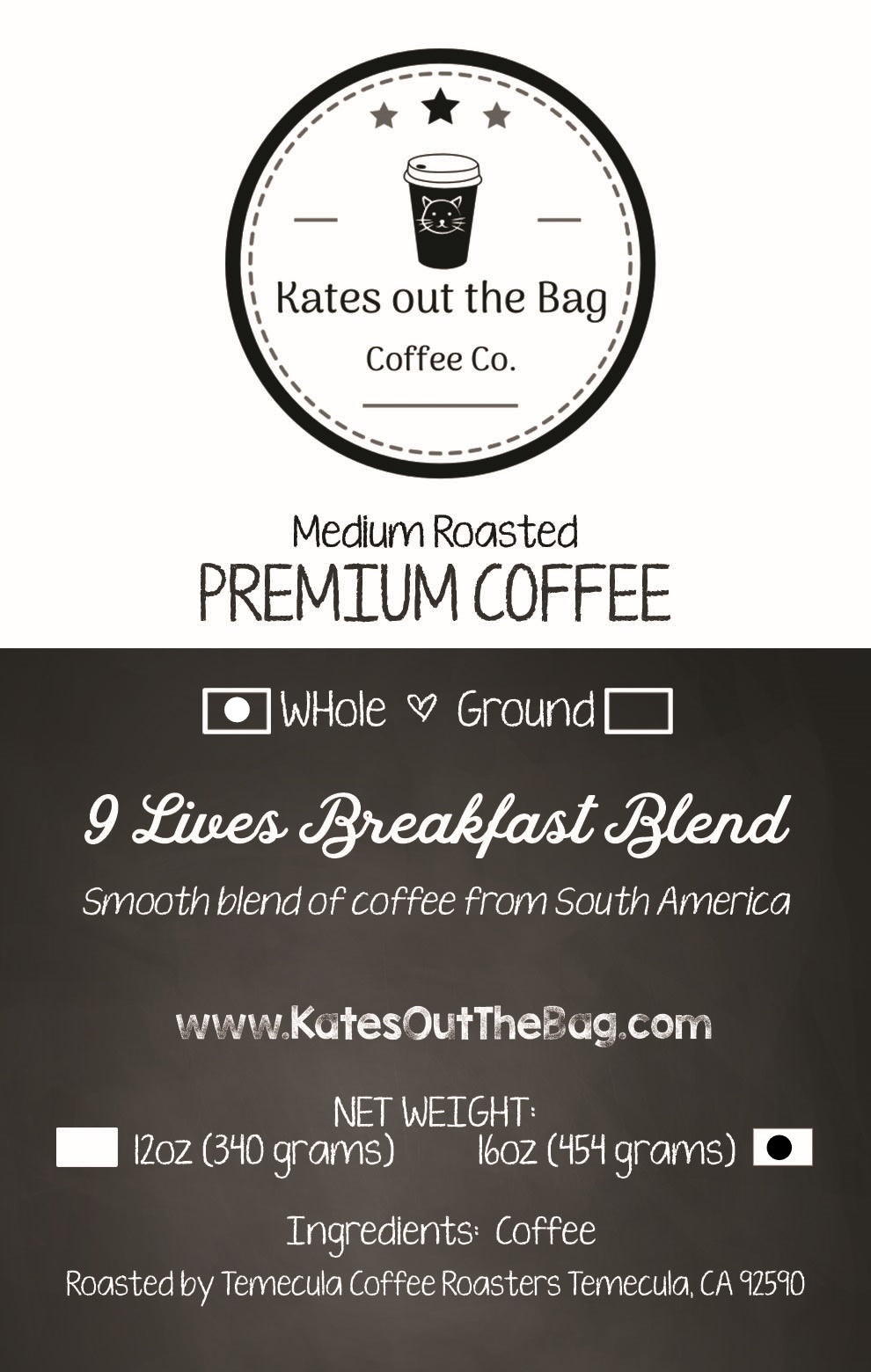 9 Lives Breakfast Blend Coffee Kates Out The Bag Coffee Co