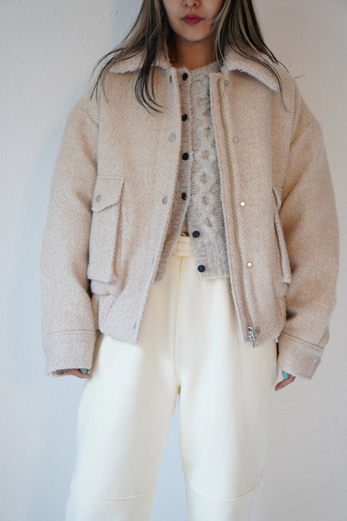 当店だけの限定 SOLOV - TWEED FLIGHT JACKET 22AW magiafm.com.br