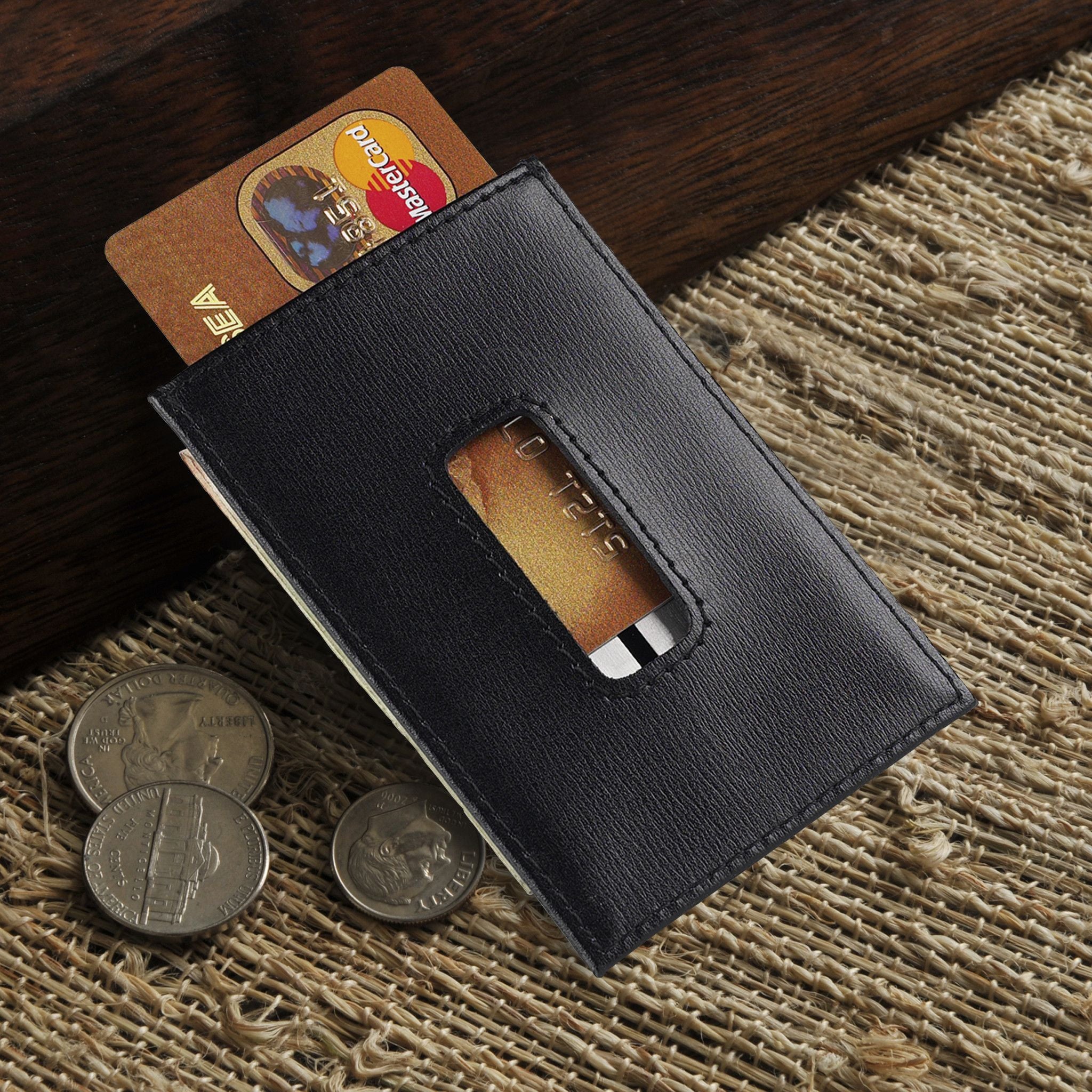 Personalized Wallet - Money Clip - Leather