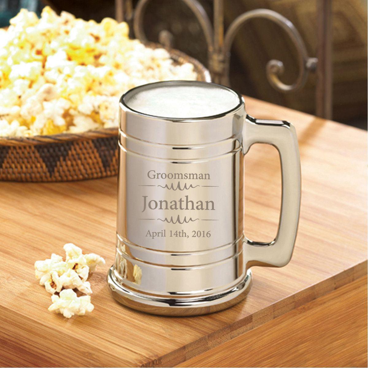 Personalized 16oz Groomsman Travel Mug, Design: BG4 - Everything Etched