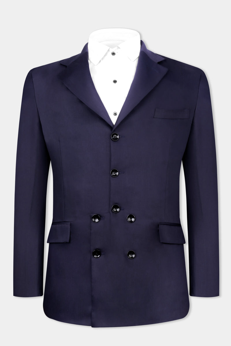 SPACE CADET BLUE WOOL RICH DESIGNER BLAZER