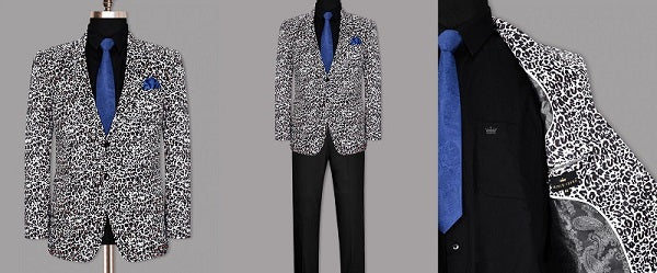 Cheetah Print Designer Suit For Prom Occasion