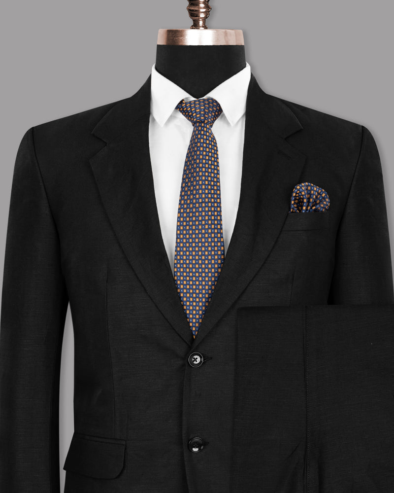 JADE BLACK LINEN PERFORMANCE SUIT