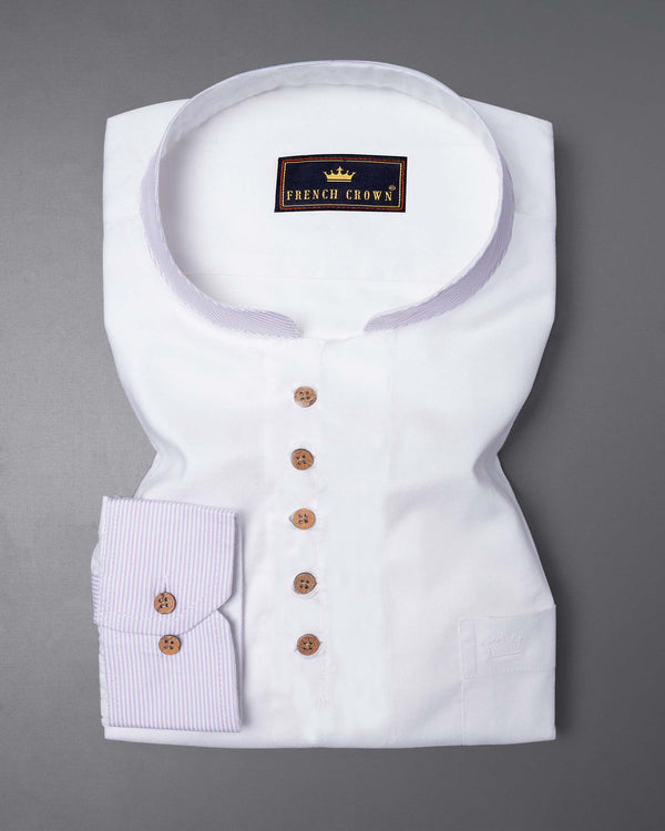 Bright White with lilac Cuff-Collar Royal Oxford Kurta Shirt 5896-KS-38, 5896-KS-H-38, 5896-KS-39, 5896-KS-H-39, 5896-KS-40, 5896-KS-H-40, 5896-KS-42, 5896-KS-H-42, 5896-KS-44, 5896-KS-H-44, 5896-KS-46, 5896-KS-H-46, 5896-KS-48, 5896-KS-H-48, 5896-KS-50, 5896-KS-H-50, 5896-KS-52, 5896-KS-H-52