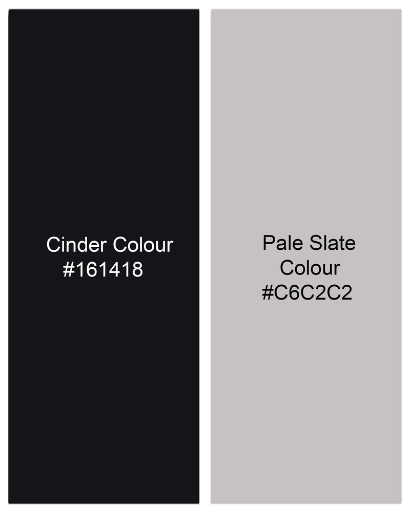 Pale Slate Gray and Black Premium Waistcoat V2021-36, V2021-38, V2021-40, V2021-42, V2021-44, V2021-46, V2021-48, V2021-50, V2021-52, V2021-54, V2021-56, V2021-58, V2021-60