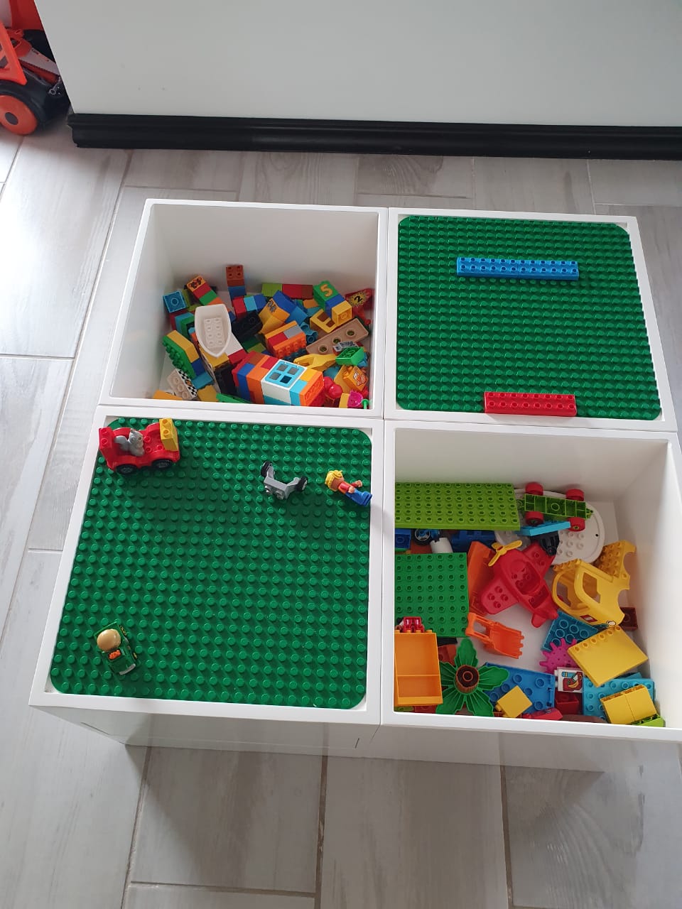 lego table with storage drawers