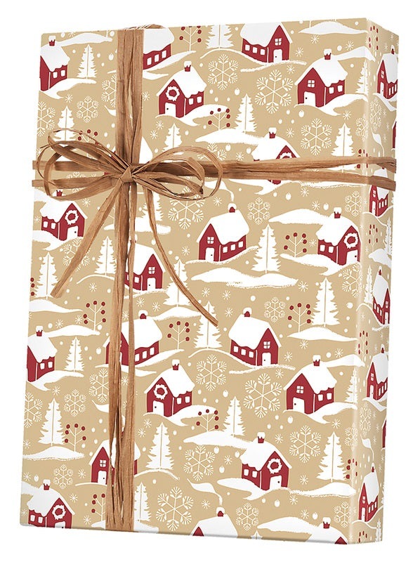 Cabilock 11pcs Pink Gingerbread Wrapping Paper Christmas Kraft Wrapping  Paper 19.6x27.5inch Kraft Gift Packing Paper with 11pcs Tags 1pc 5m Jute