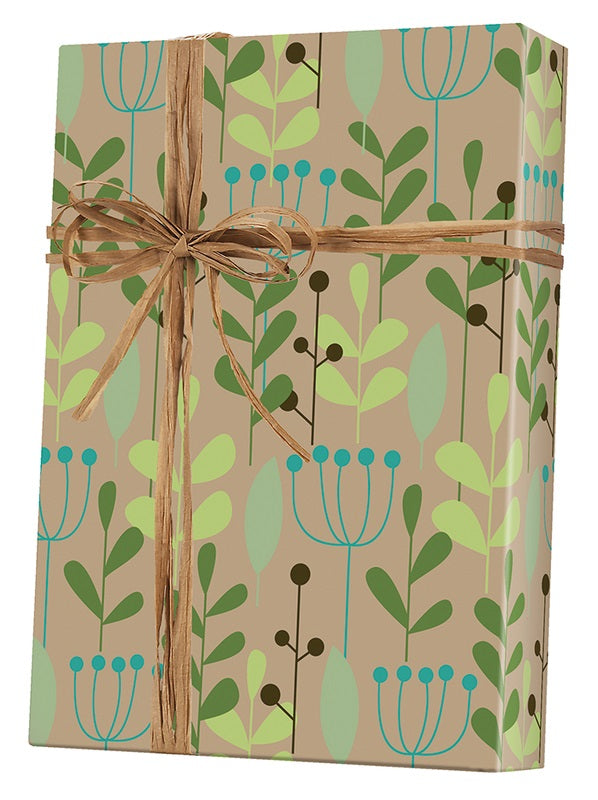 Dark Vanilla Brown Wrapping Paper by JustColors