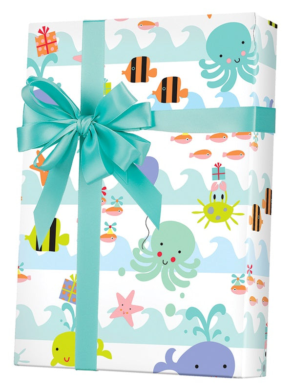 Buy Baby Boy Giraffes Wrapping Paper & Gift Tags - Pack of 2 for GBP 1.79