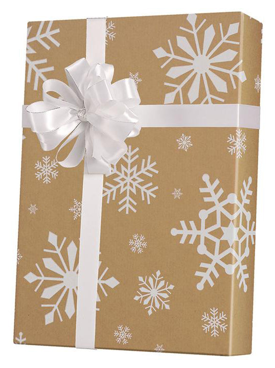 Diy Brown Paper With Silver Snowflakes Wrapping Paper · Gift Wrap ·  Papercraft on Cut Out + Keep