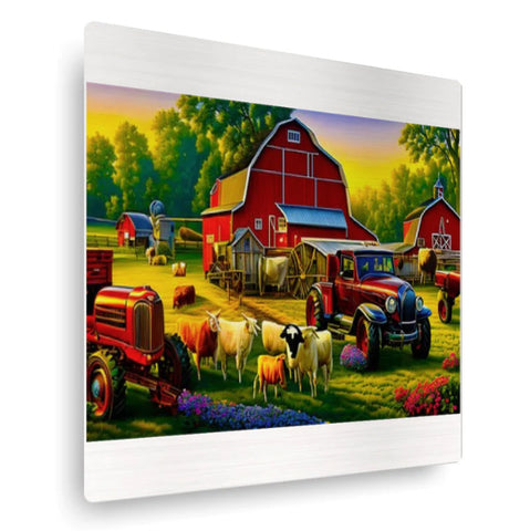 Colorful picture of farm life in the USA.
