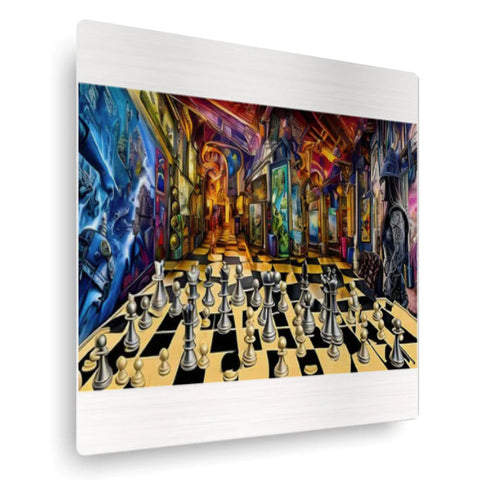 Picture of abstract chess art.