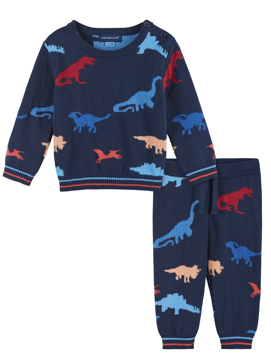Boys Dino Sweater Set