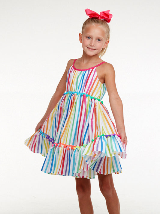 12+ Rainbow Stripe Dress