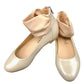 Beige Point Flat with Ankle Strap for Girls
