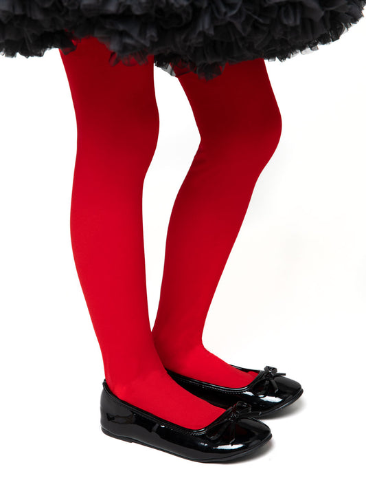 Red Fishnet Kids Tights