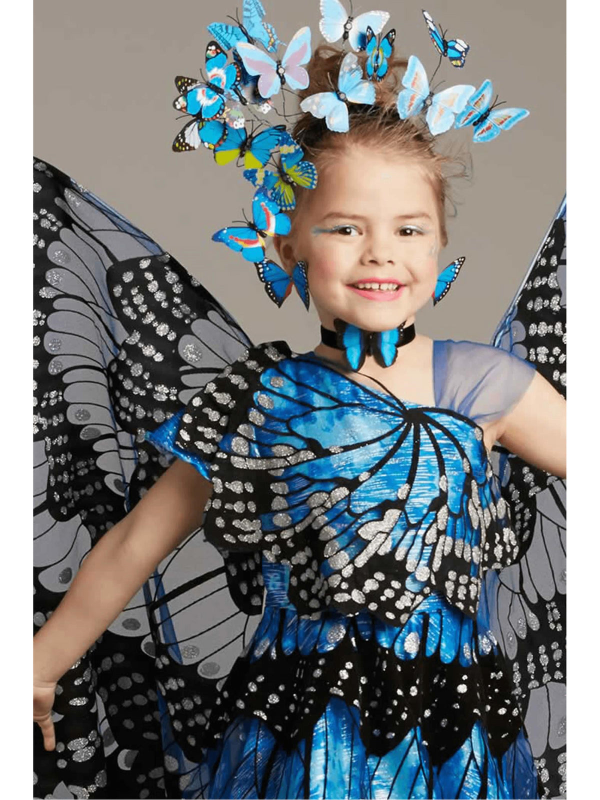 Blue Monarch Butterfly Costume For Girls Chasing Fireflies