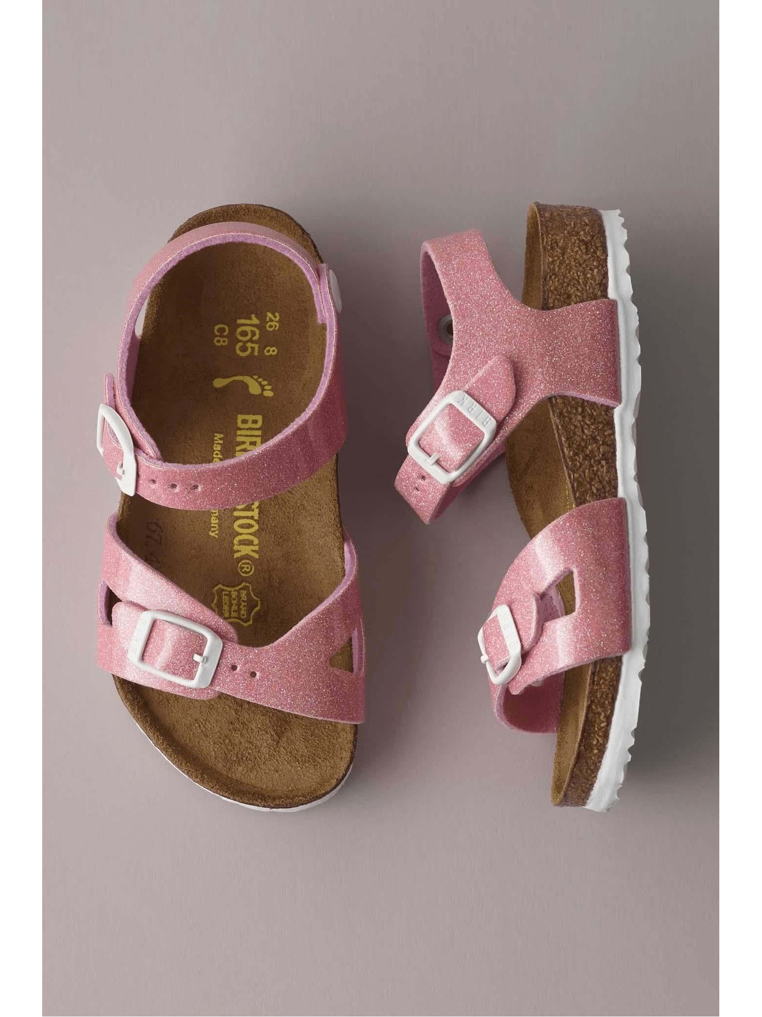 girls birkenstock glitter strap sandals 