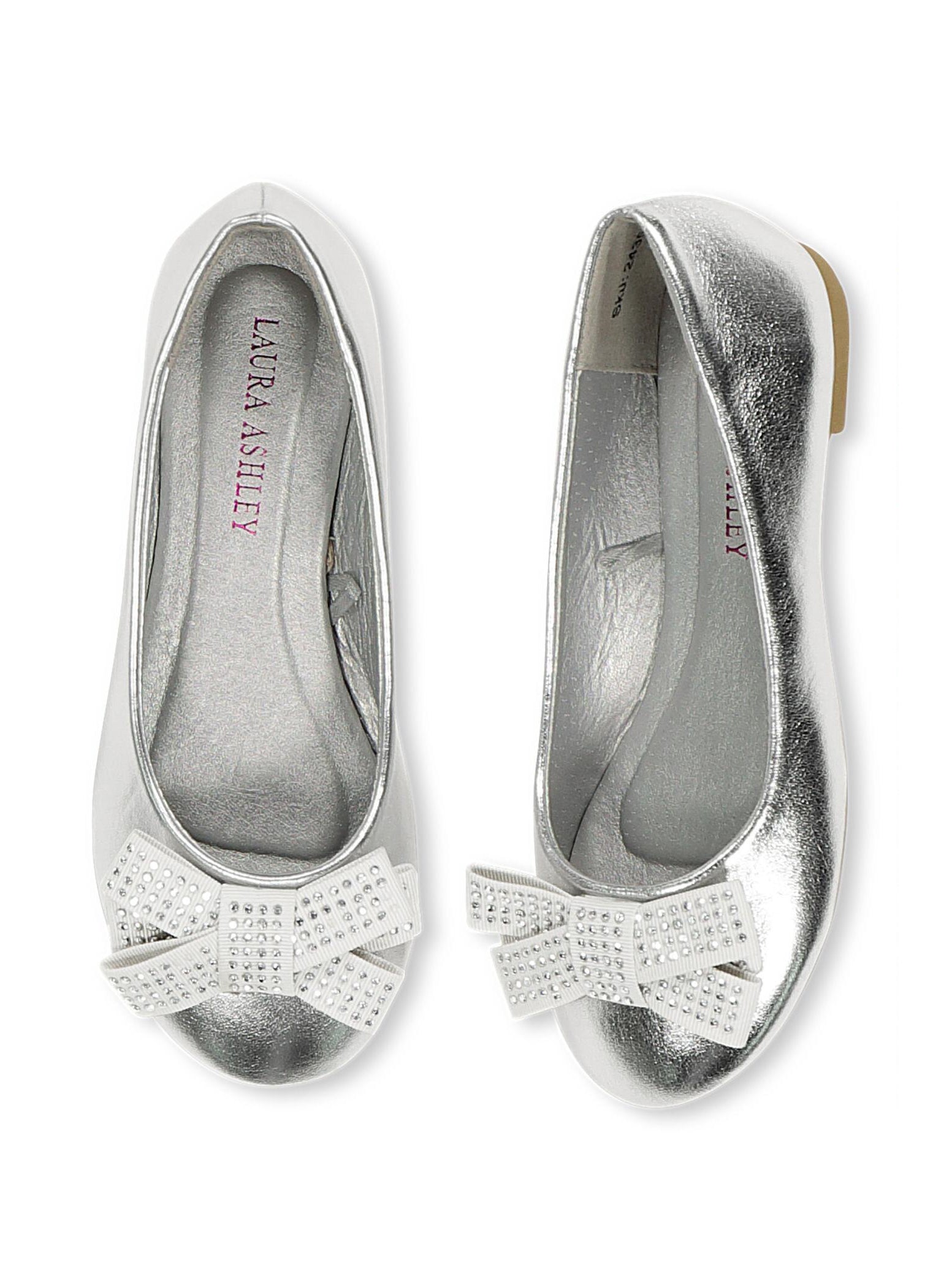 silver ballet flats little girl