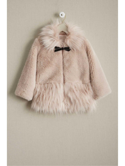 girls fur trim coat