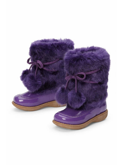 purple furry boots