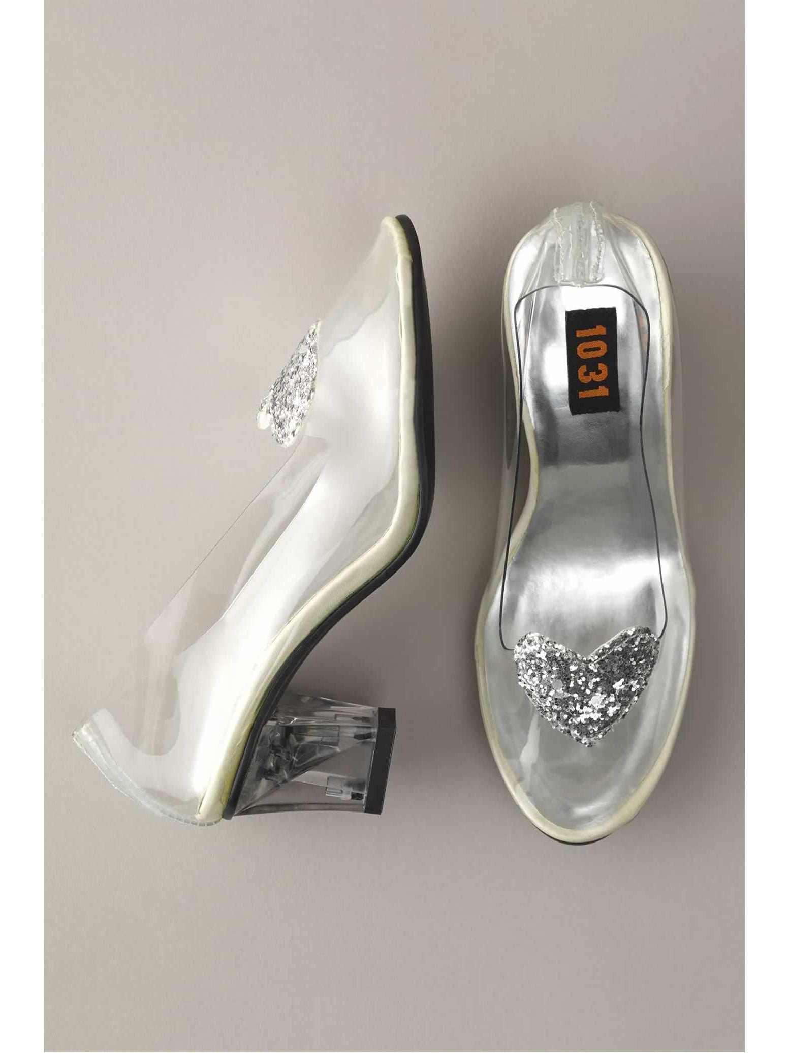 girls glass shoes