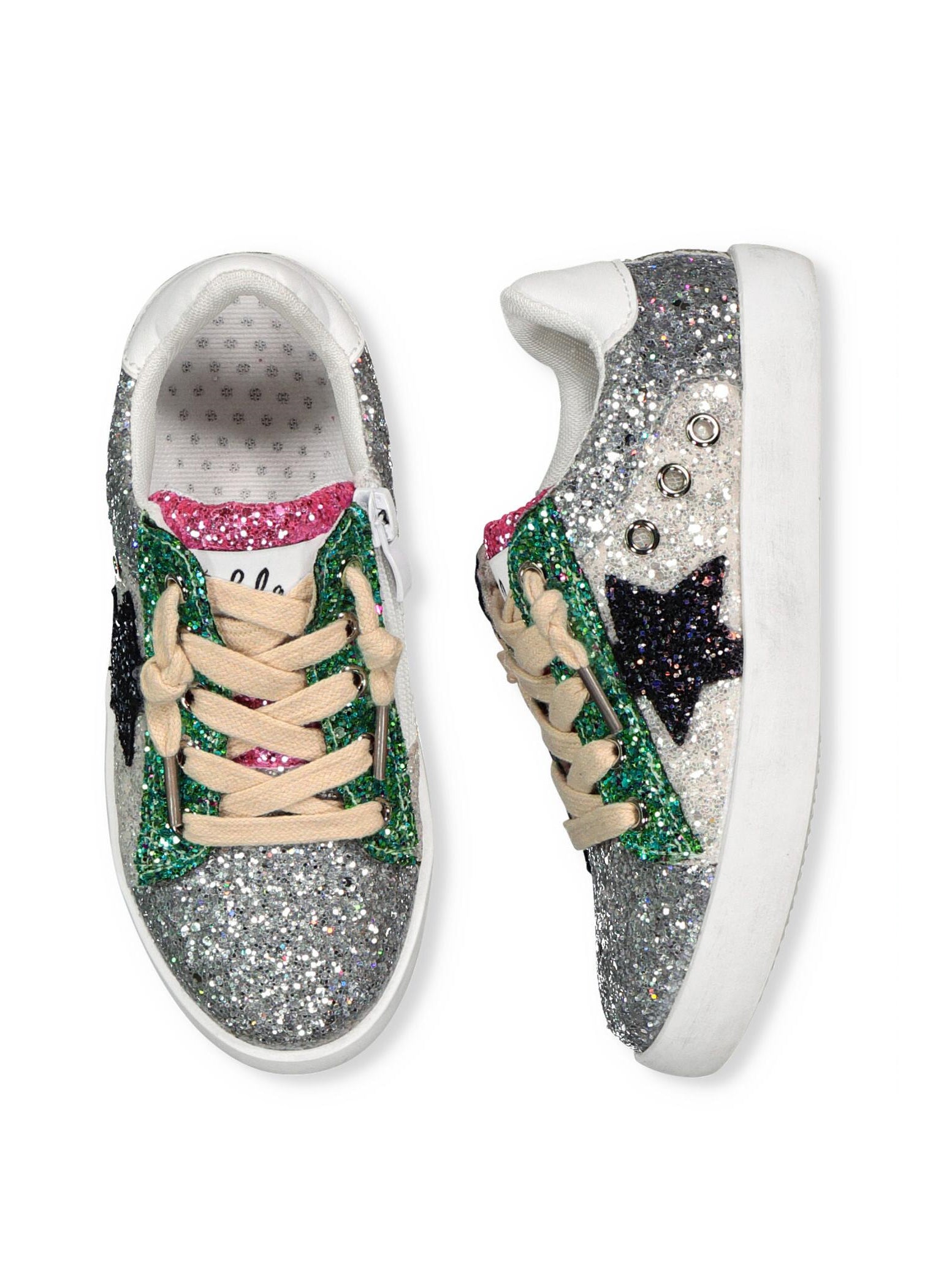 Girls Glittering Stars Sneakers 
