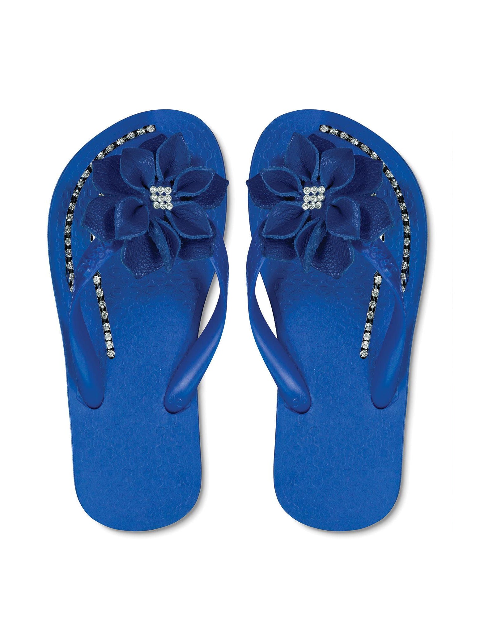 girls leather flip flops