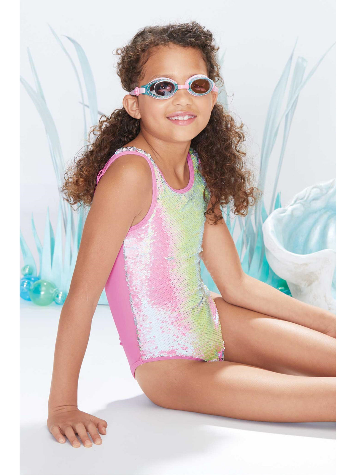 Girls Mermaid Sequin Swimsuit Chasing Fireflies