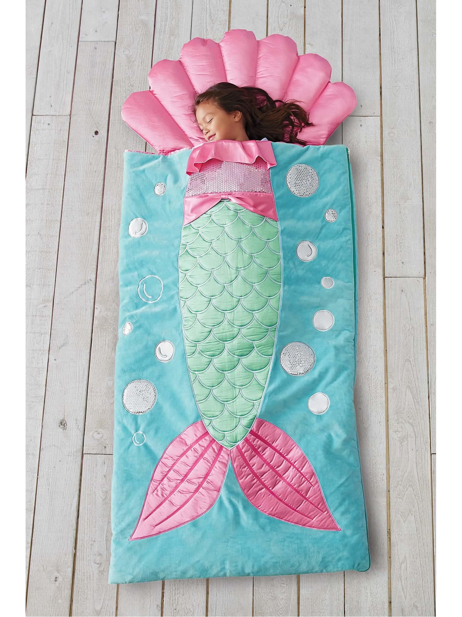 mermaid sleeping bag with pillow