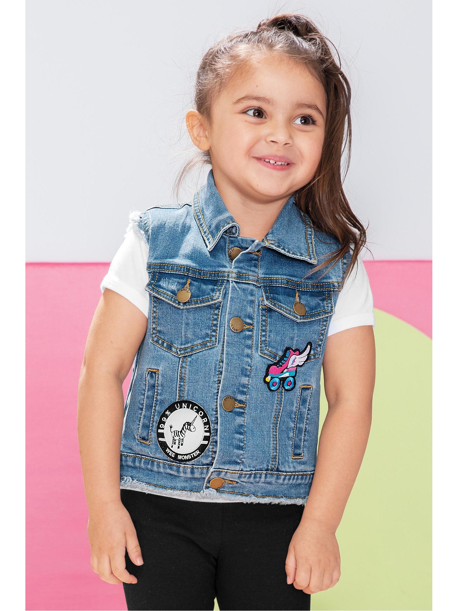 girls denim vest