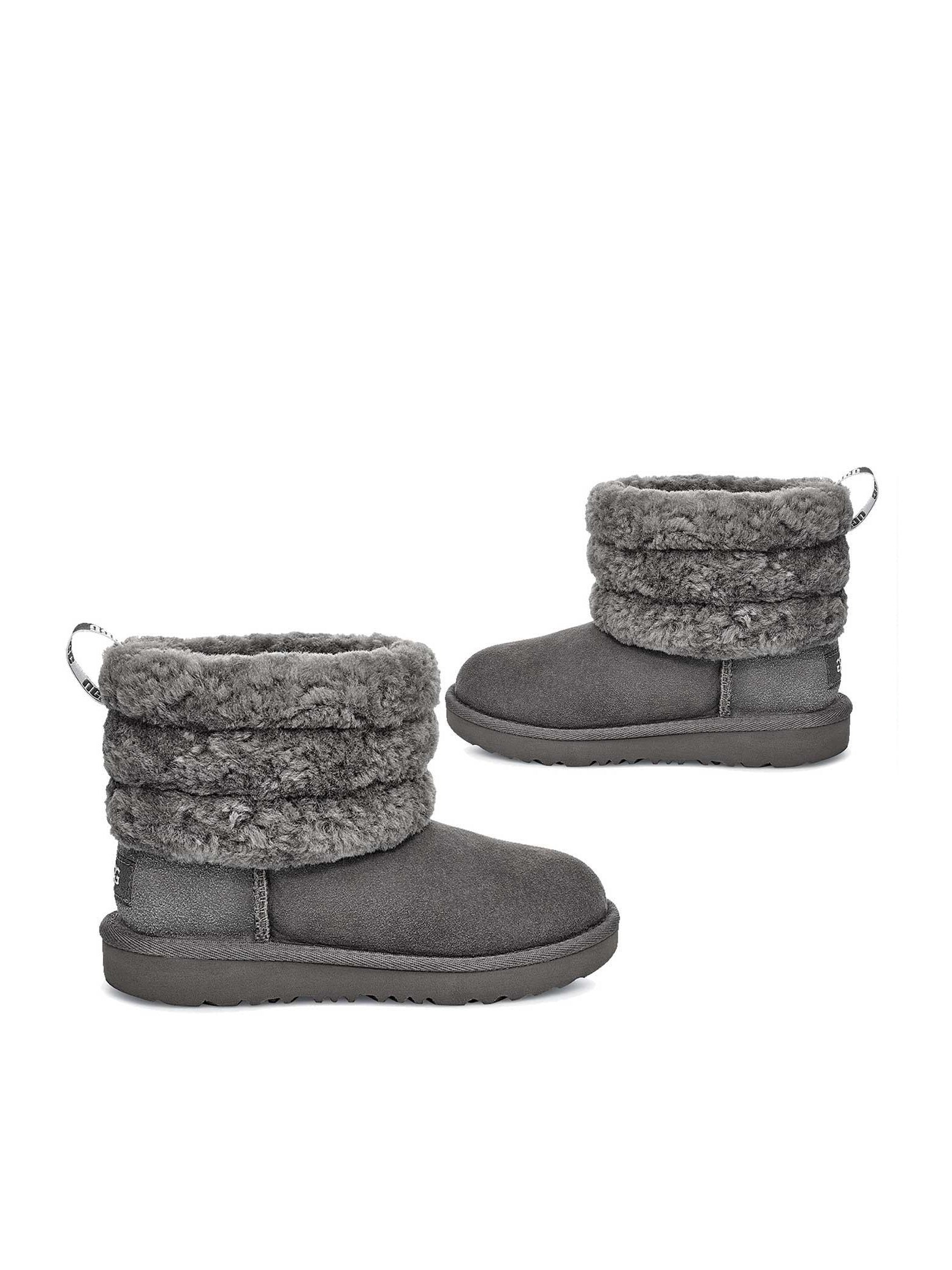 ugg black fluff mini quilted boots