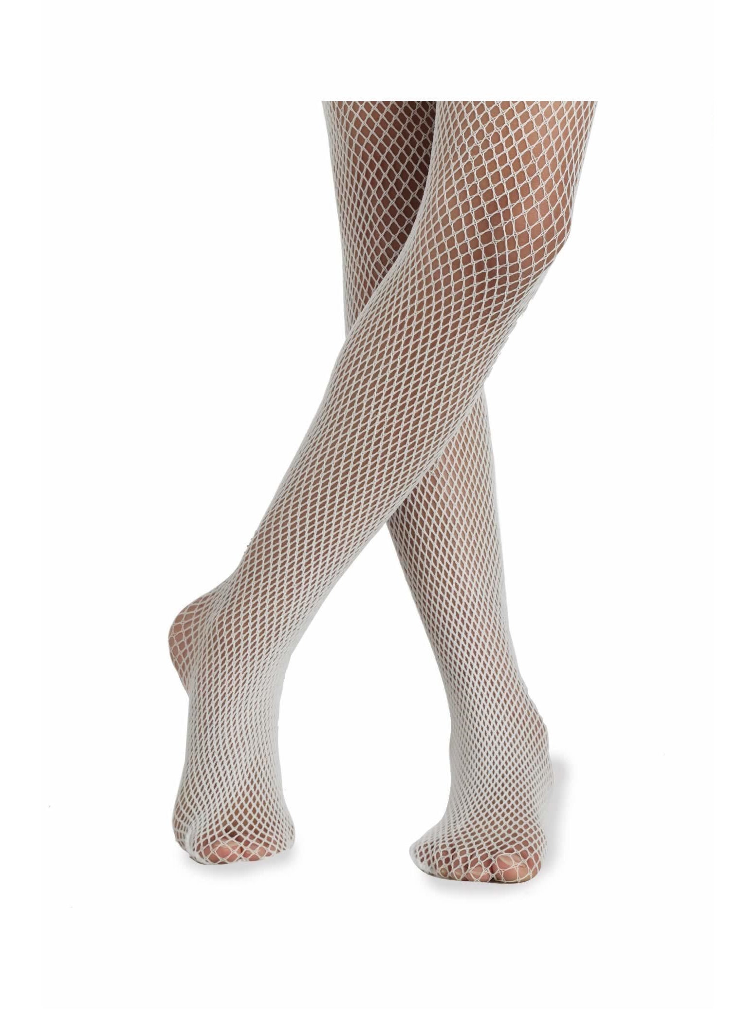 white fishnet stockings