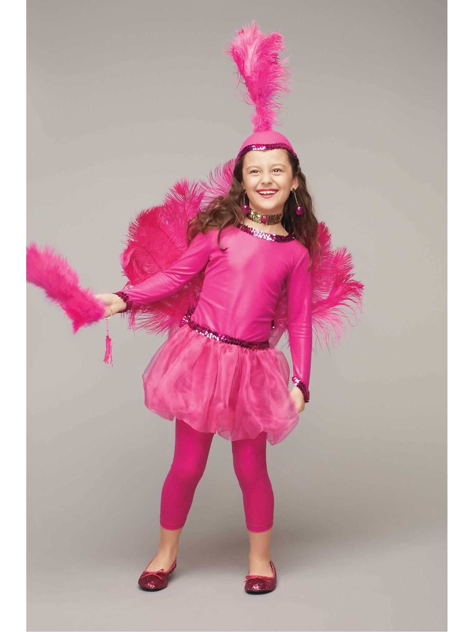 Pink Flamingo Costume for Girls Chasing Fireflies