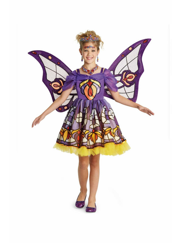 Stained Glass Fairy Costume for Girls Chasing Fireflies