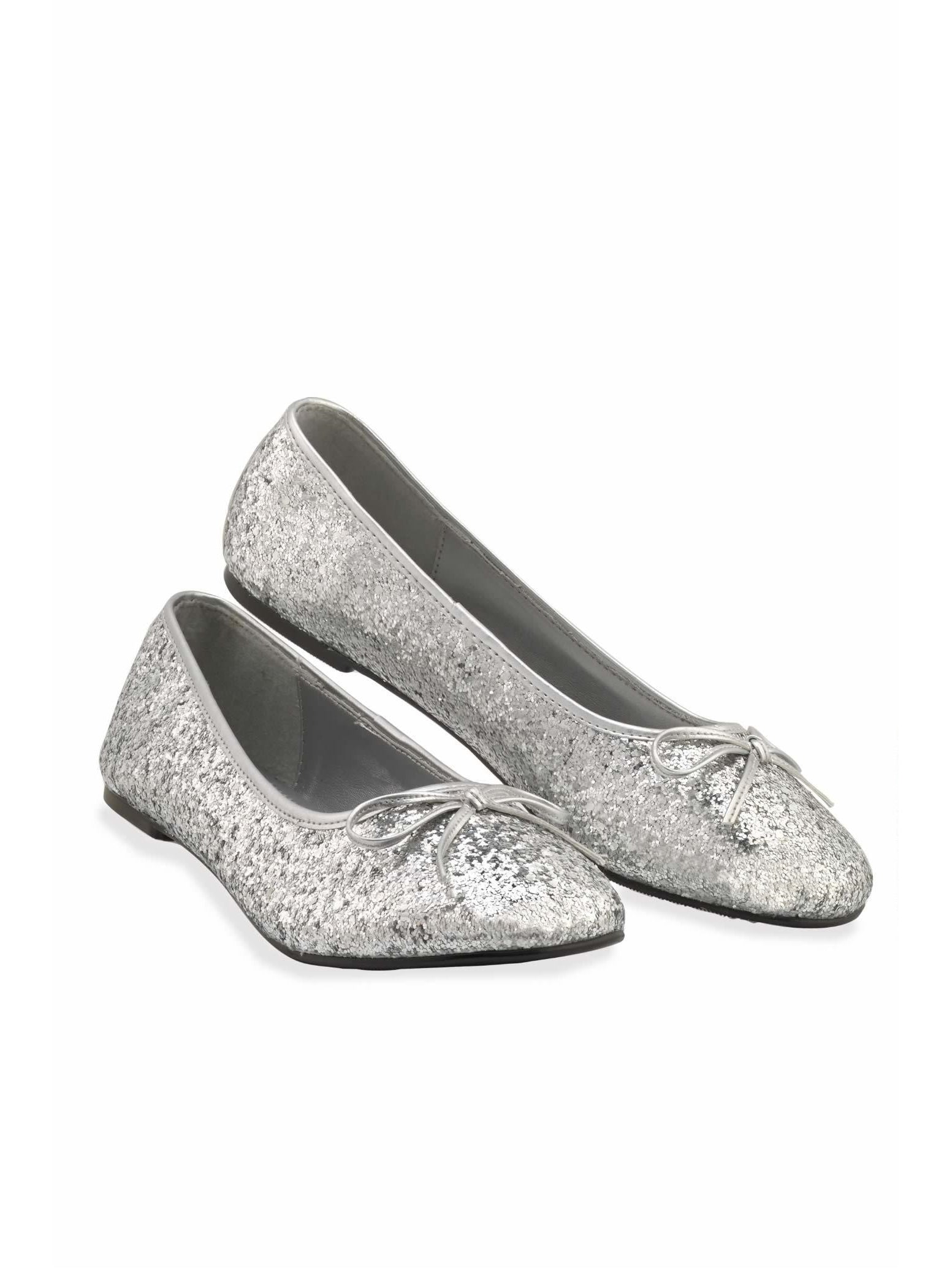 silver sparkly shoes