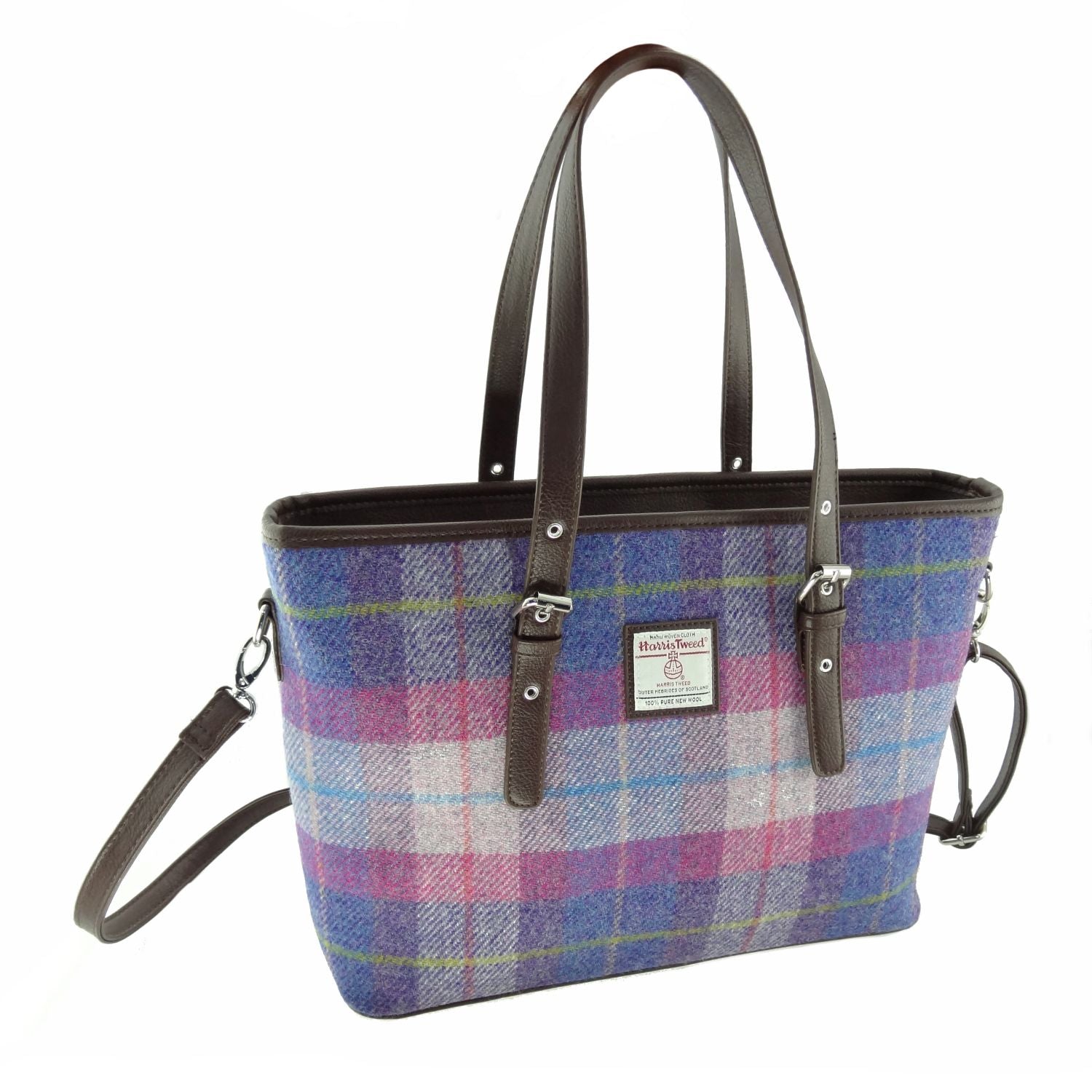 Harris Tweed Spey Tote Handbag with Shoulder Strap - 17 Tweeds Availab ...