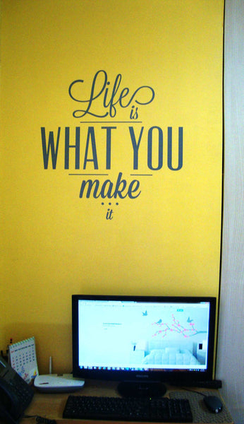 life wall sticker above my home office