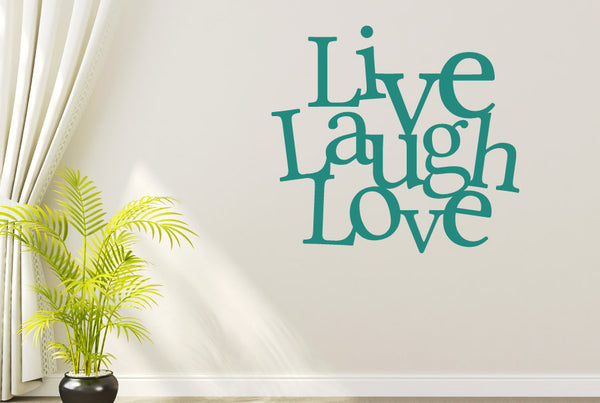 Live-Laugh-Love-Together-CUT-IT-OUT-Wall-Stickers-Art-Decals-aqua ...