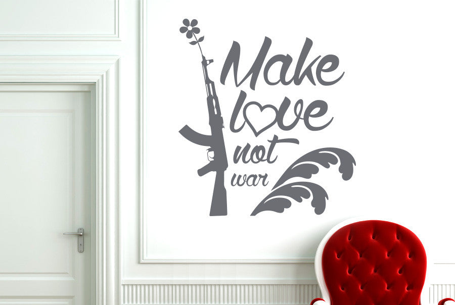 Make Love Not War Wall Sticker Cut It Out Wall Stickers