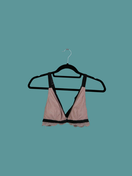 Victoria's Secret PINK Black Velvet Triangle bralette & Thong