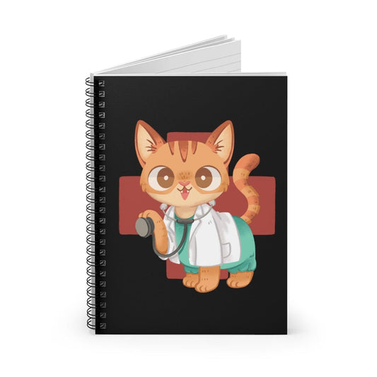 Cats and Books Spiral Notebook – Whiskers & Finch