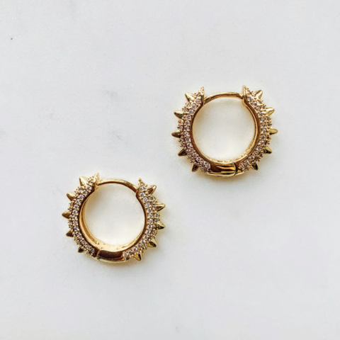 Spike Mini Hoop Earrings by Aurelia + Icarus