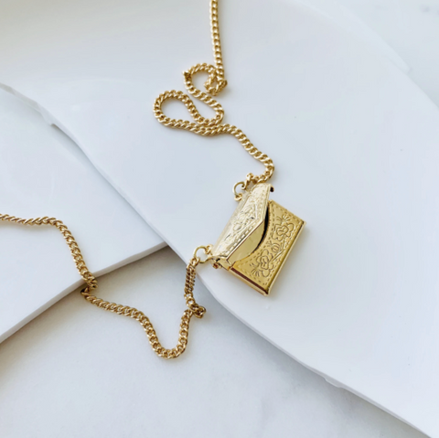 Arielle Gold Locket Necklace