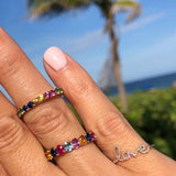 Eternity Rainbow Gemstone Ring