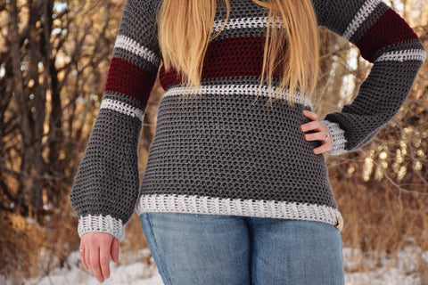 Striped Belle Sleeve Sweater